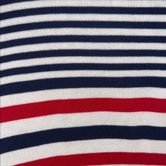 Lands’ End Women’s 3X 24W-26W Pima Cotton Cardigan red white blue - Picture 10 of 10